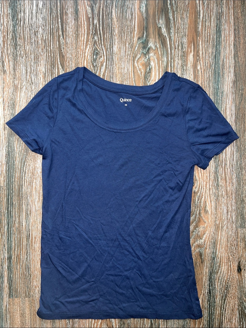 Quince Navy Scoop Neck Short Sleeve Tee - Women's XS NWOT